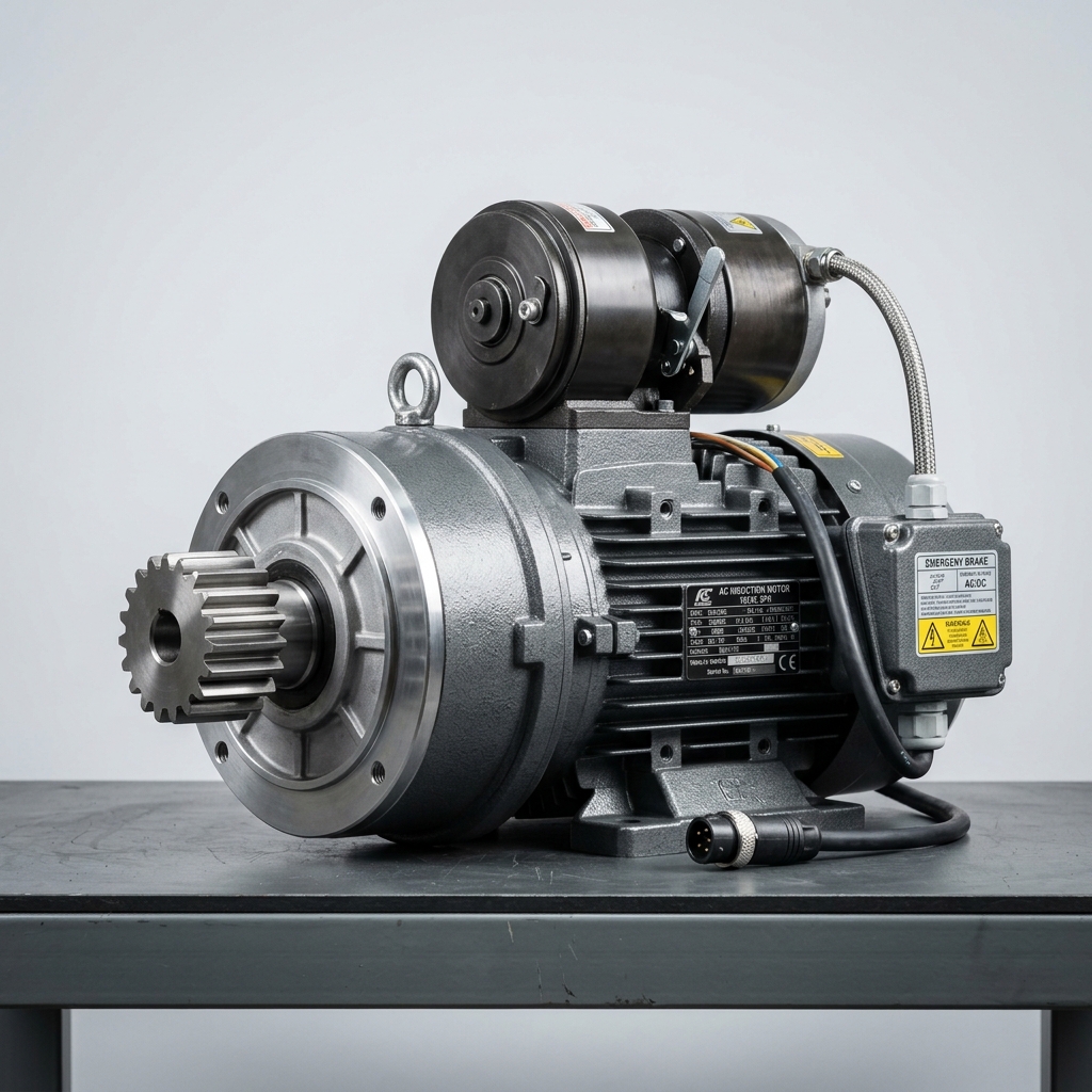 Elektromanyetik fren sistemli motor ünitesi